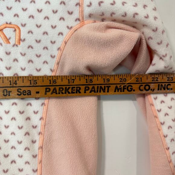 Kari Traa Women's Lus Fleece Jacket Full Zip Pattern Pink White Large - Picture 4 of 9